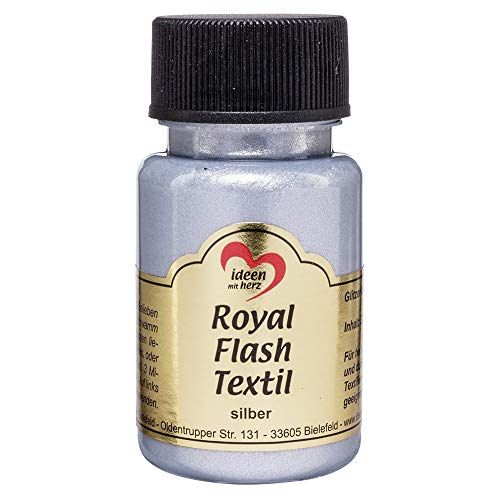Ideen mit Herz Royal Flash Textielverf - Zilver - 50 ml