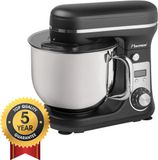 Bestron Keukenmachine - AKM2000BL - 65dB - 6 snelheden & turbomodus - 6L capaciteit - Zwart - 5 jaar garantie