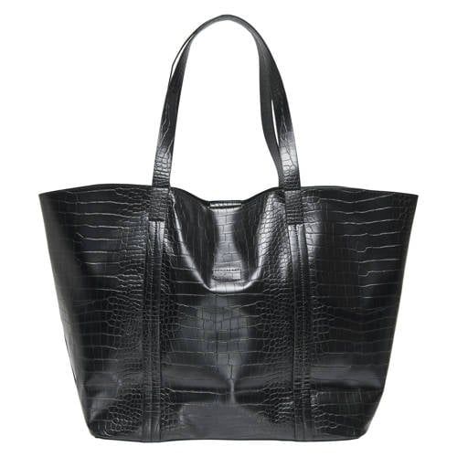 ONLY - ONLCHRISTA CROCO PU SHOPPER BAG ACC - Dames - Handtassen - Zwart