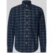 SLHREGCORD YD CHECK LS SHIRT, Navy Blazer/Egret
