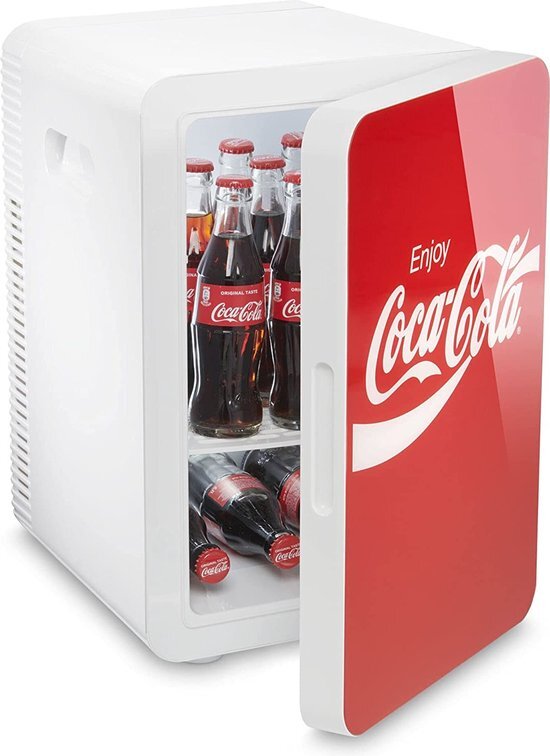 Mobicool MBF20 Coca Cola Classic - kleine koelkast - 20 liter - netstroom en 12 volt voor in de auto wit, rood