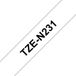 Brother TZE-N231 Label Tape - 12mm - Black on White