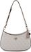 GUESS Noelle II Top Zipper Shoulder Bag Bone Logo crème