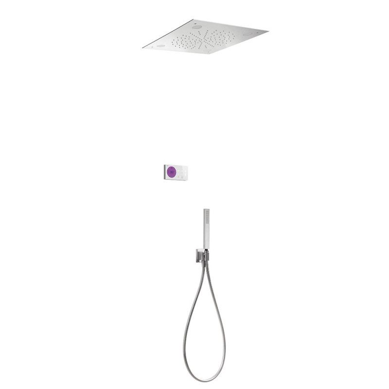 Tres Exclusive elektronische inbouw regendouche met chromotherapie incl. handdouche 09286562 - Chroom