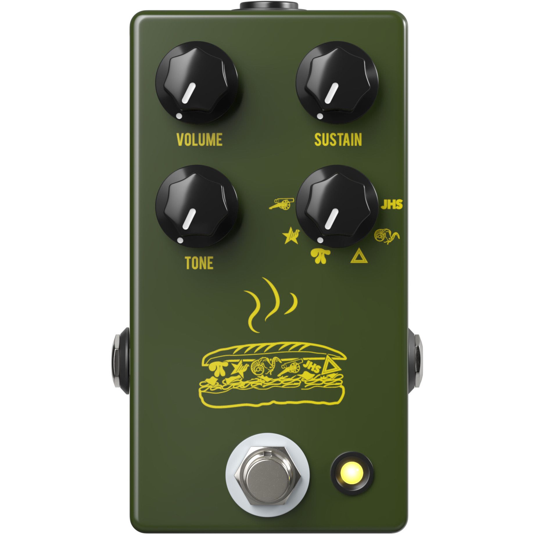 JHS Pedals Muffuletta Army Green Fuzz Effect Pedal