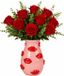 Urban Living vase Lips - D8 x H18 cm - Céramique - Rose clair
