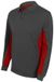 Velilla Polo met lange mouwen, katoen, unisex, grijs/rood, XXL