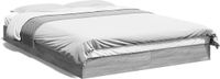 vidaXL Bedframe bewerkt hout grijs sonoma eikenkleurig 140x200 cm