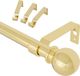 Non-branded Decorative gold curtain rod for windows from 66 to 120 cm – Adjustable metal curtain rod with spherical finials