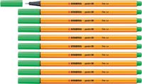 STABILO point 88 Fineliner, 0.4 mm, Licht Smaragd Groen, 10 stuks