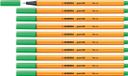 STABILO point 88 Fineliner, 0.4 mm, Licht Smaragd Groen, 10 stuks