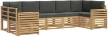 vidaXL - Buiten - bank - set - 7 - st - Wit - en - antracietkleurig - Polyester
