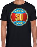 Bellatio Decorations Shoppartners Bv 30e verjaardag cadeau t-shirt hoera 30 jaar zwart voor heren - verjaardagscadeau shirt L