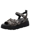 Tamaris - Dames - Plateau Sandalen - Zwart - Maat 37