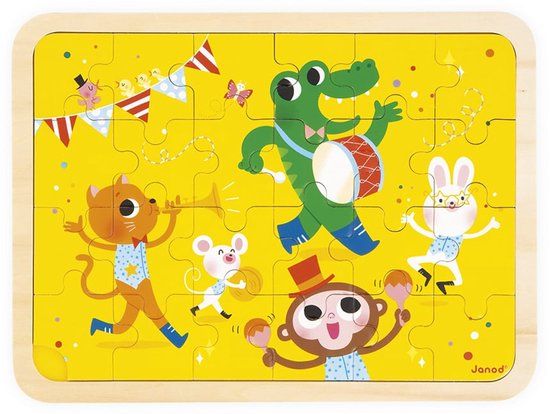 Janod - Houten puzzel - Het is feest - 24 stukjes