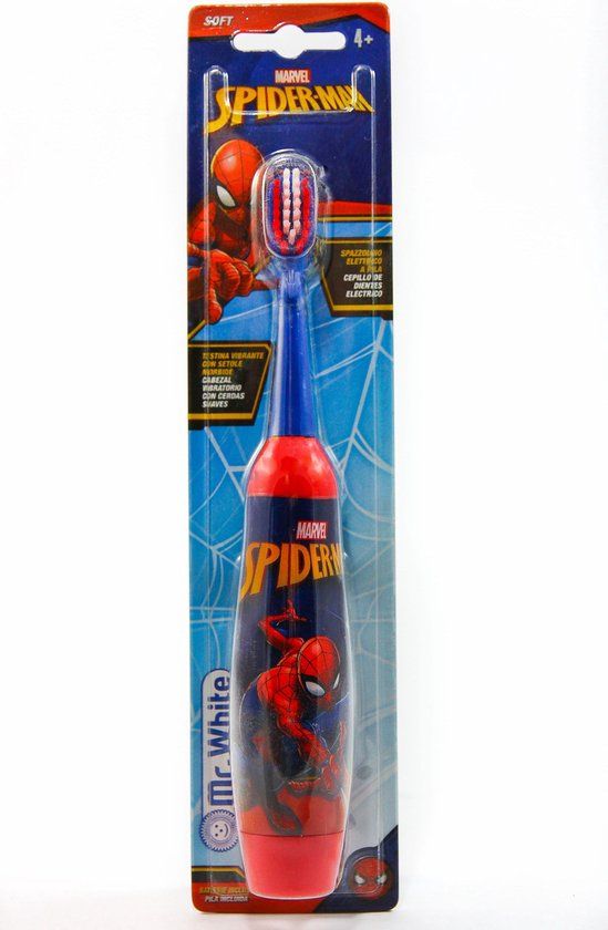 Mr. White Spider-Man Turbo Tandenborstel - Blauw - Kinderen