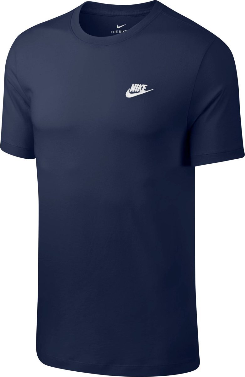 Nike Nsclub Tee Sportshirt Heren Midnight Navy/White