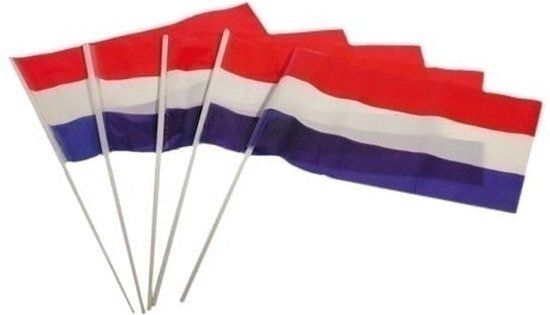 Top1Toys Bol Zwaaivlaggetjes papier Nederland 10 stuks