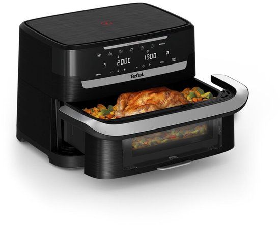 Tefal Dual Easy Fry EY9288 - Airfryer - 9 L - 7 Programma's - Zwart