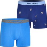 Happy Shorts Boxer Jersey Mannen Effen Popcorn 95% Katoen, 5% Spandex L