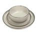HOME DECO FACTORY KA0444 12 Piece Dinnerware Set Beige Stoneware