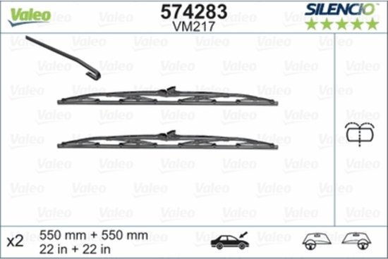 Valeo Ruitenwissers VM217 55/55cm