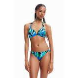 Desigual Soutien-gorge de bikini sans rembourrage avec armature - Bleu/Vert/Noir