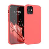 kwmobile telefoonhoesje geschikt voor Apple iPhone 12 / iPhone 12 Pro - Hoesje voor smartphone - Back cover in levendig koraal
