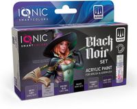 AMMO by Mig Jimenez Hobbyverf Acrylverf - MIG IO0502 Ionic Smart Colors - Zwart-Noir Kleurenset - Acryl Set 6x20ml