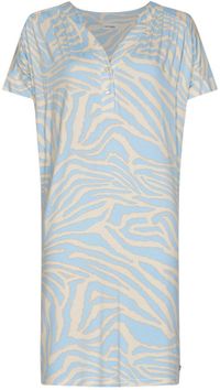 Pastunette Premium - Nachthemd - Skyway - Ecovero Viscose - Blauw/Ecru - Maat 44