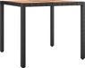 Syfax Tuintafel met houten blad poly ratten en acaciahout zwart