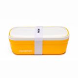 Pantone™ Bento lunchbox met scheidingswand en ventilatieventiel, lunchbox voor kantoor, school en universiteit, luchtdichte doos voor schiscetta, lunch, 12 x 7 x 20,7 cm, geel