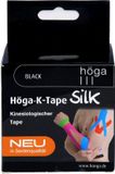 Höga-K-Tape Silk 5cmx5m black KinesiologischerTape, 1 St. Pflaster