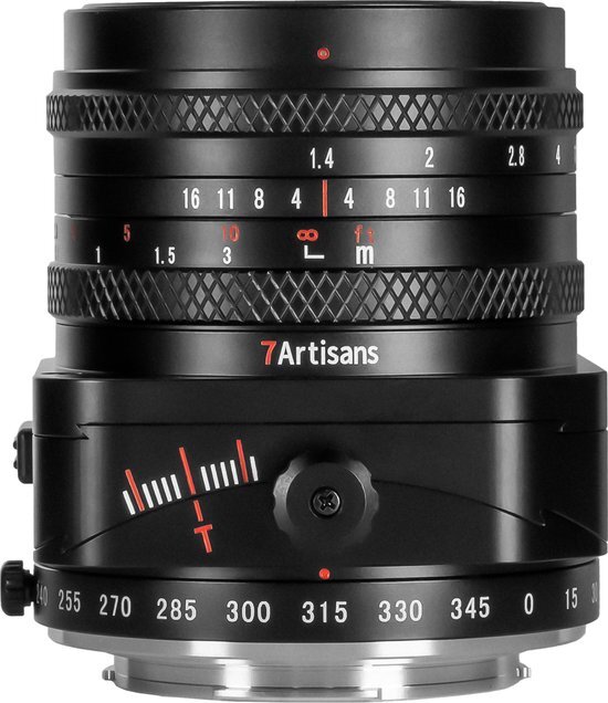 7Artisans - Tilt-Shift 50mm F1.4 voor M43 (Panasonic, Olympus) APS-C, zwart