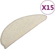 vidaXL Trapmatten 15 st 65x21x4 cm zilver halfrond groot