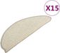 vidaXL Trapmatten 15 st 65x21x4 cm zilver halfrond groot