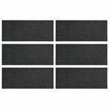 vidaXL Stapsteen Zwart Rubber 60,5 x 25 x 2 cm (6 stuks)