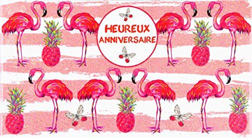 Afie 69-4204 Verjaardagskaart - Flamingo Pailletten Design