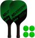 Softee Set Van 2 Houten Pickleball Peddels Met 4 Ballen Verde ÚNICA