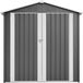 Merkloos Metalen Gereedschapsschuur - Tuinopbergbox Schuur - Tuinopslag Organiseren - Afsluitbare Dubbele Deur - 154x83x180 cm - Grijs