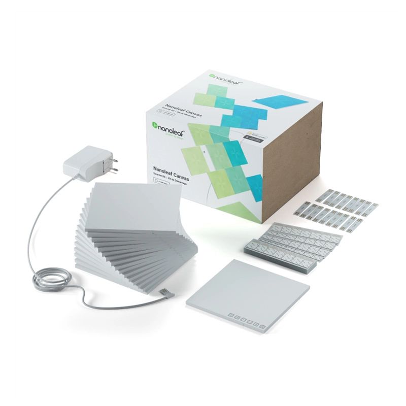 Nanoleaf Canvas Starter Kit (17 Panels) - Wit - Van kleur veranderend