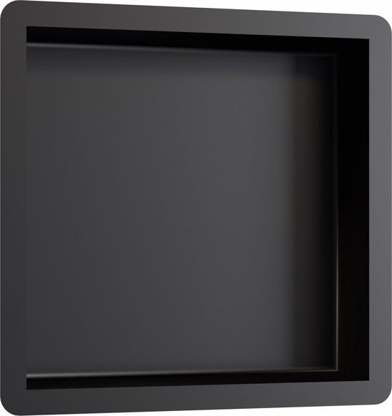 Brauer Hide Luxe Inbouwnis - 30x30cm - Zwart Mat