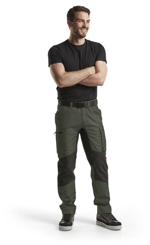 Blåkläder Service werkbroek met stretch 1459-1845 - Army Groen/Zwart - C60