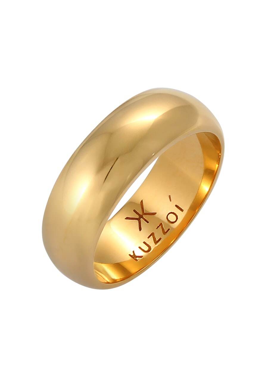 KUZZOI KUZZOI KUZZOI Ring Heren Bandring Basic Smooth Robust Trend in 925 Sterling Zilver Mannen sieraden