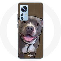 Maniacase Hoesje voor Xiaomi Mi 12 / 12X Hond Pitbull Witgrijs