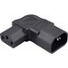 TRU COMPONENTS Adaptateur [Connecteur d'appareil, femelle C13 10A - Connecteur d'appareil, mâle C14] Nombre total de pôles : 3 Noir 1 pièce(s)