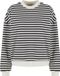 Urban Classics Oversized Striped Crewneck sweater/trui - L - Zwart/Beige