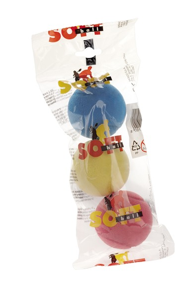 Mondo 14861 - Speelgoedballen - multi - schuim - 3 stuks - 70mm