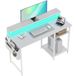 Ecofurnix Bureau informatique - Modèle à deux niveaux - 120 x 48 cm - Éclairage LED