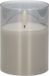 CEPEWA LED Kaars - met timer - grijs - glas - 7 x 10 cm